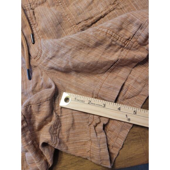 Athleta Cabo Linen 4” Shorts Size 12 Beige Lightweight Beachwear EUC - Picture 10 of 11